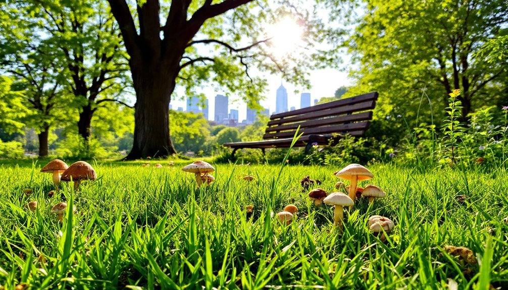 city park mushroom foraging