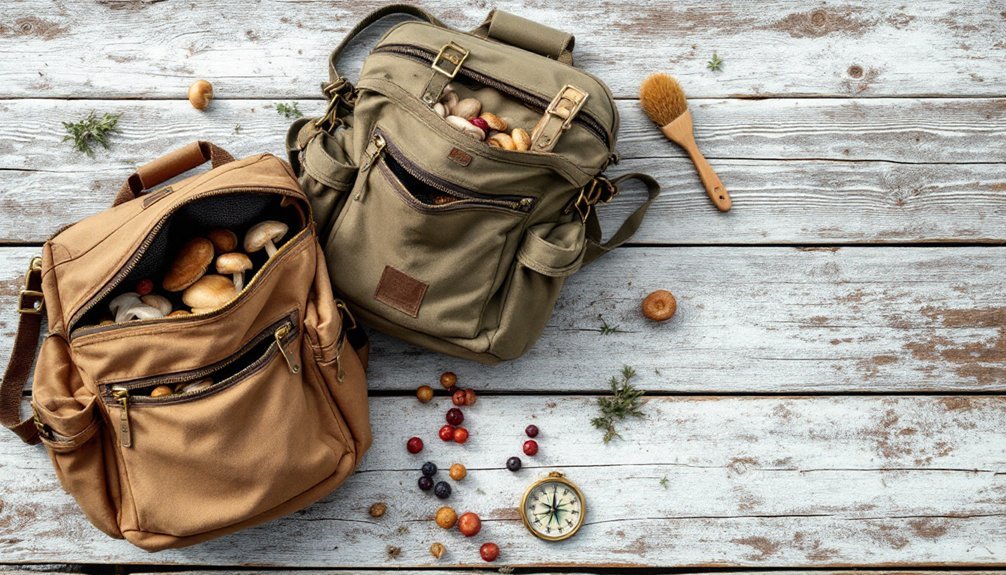 foraging bags with compartments