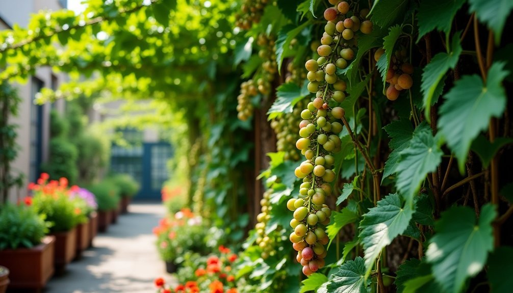 vertical edible vine cultivation