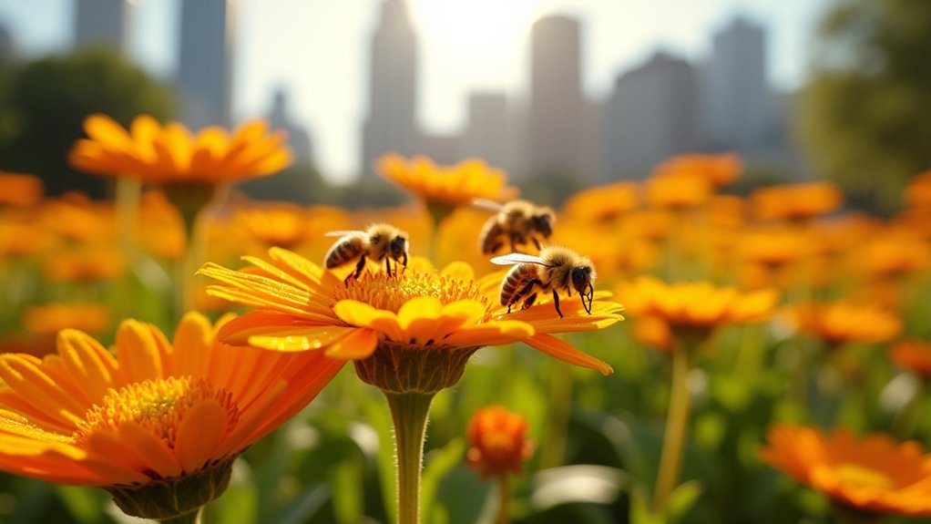 bees adore urban nectar
