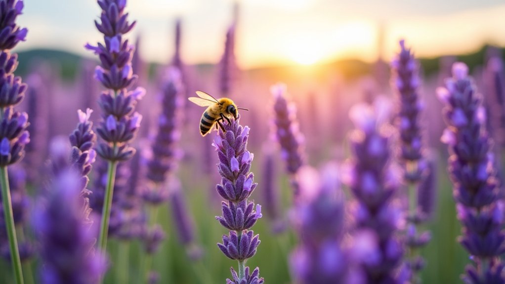 bees love lavender blooms