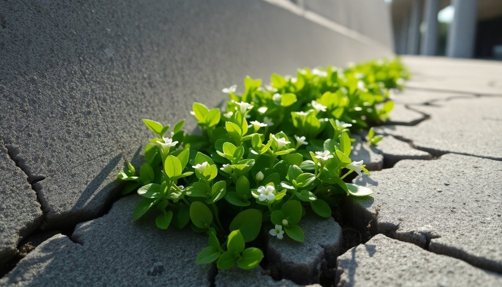 chickweed thrives in compact spaces