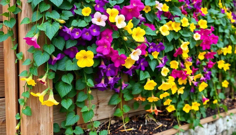 climbing edible flowers garden