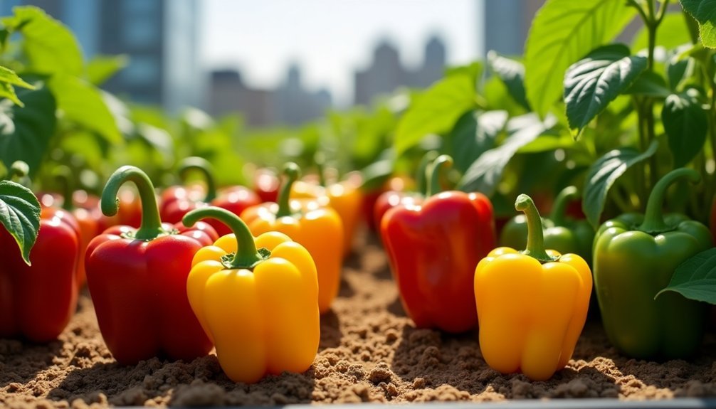 colorful bell peppers gardening