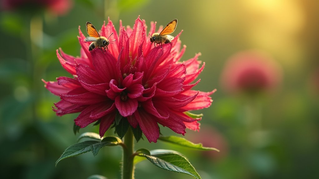 crimson bee balm beauty