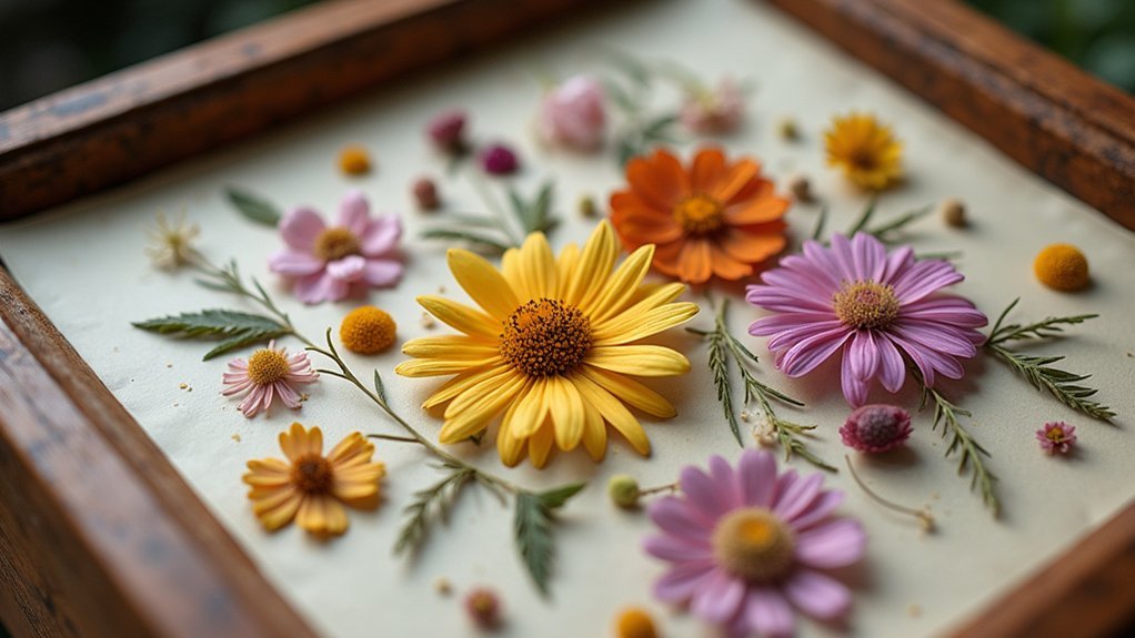 delicate city blooms drying