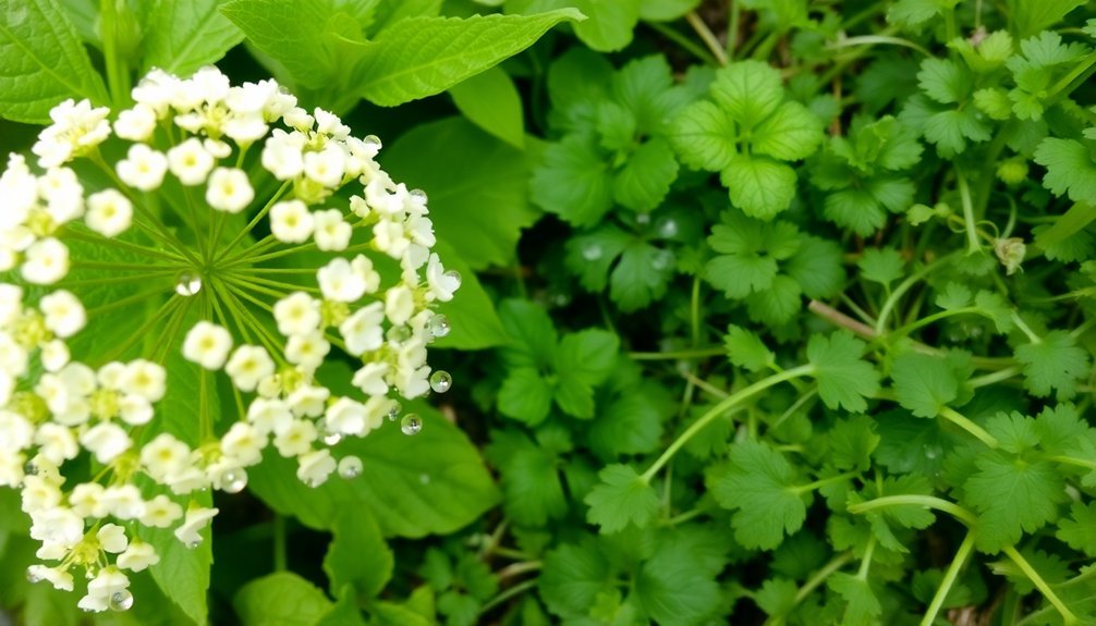 elderflowers and spring herbs