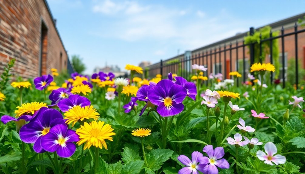forage and eat urban flowers