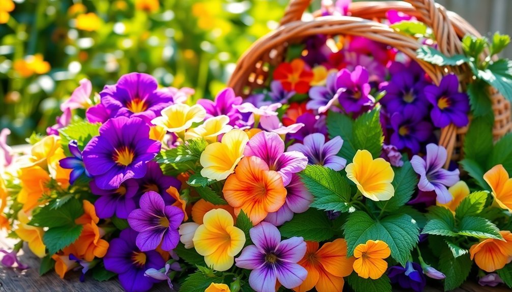foraging edible backyard flowers