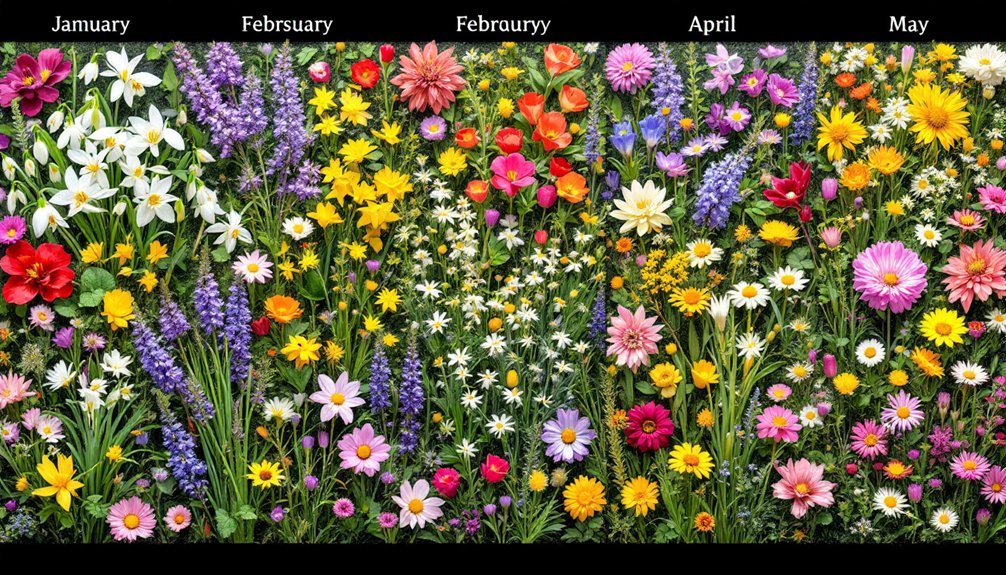foraging flowers by month