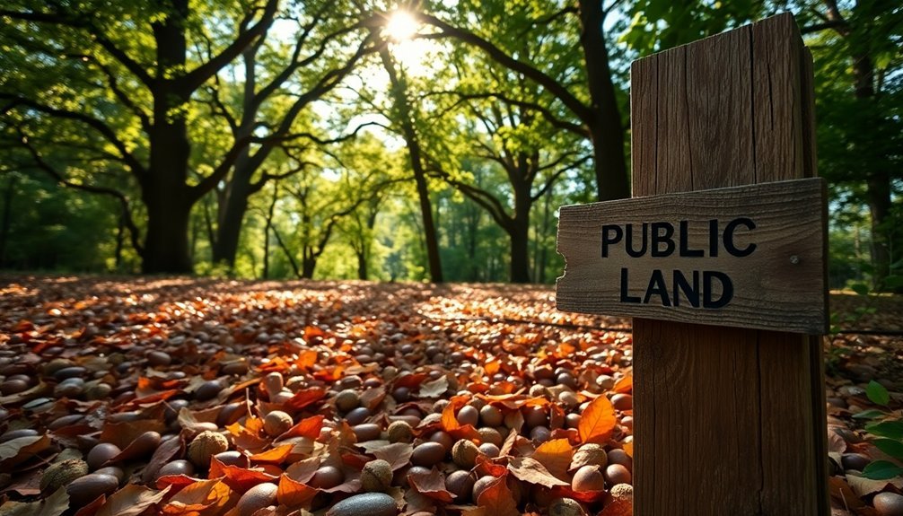 gathering nuts on public land