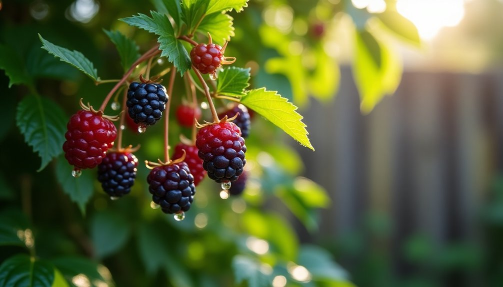 harvesting backyard berries timely