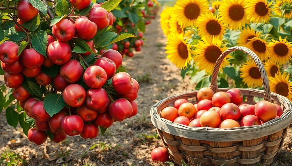 harvesting fruits and vegetables