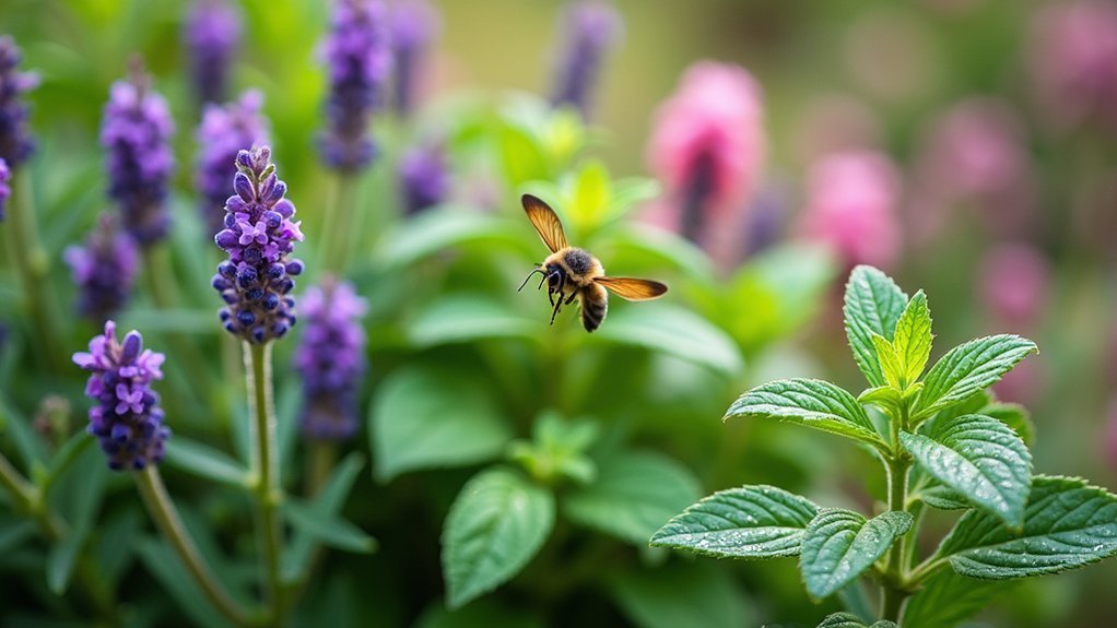 herbs attracting beneficial pollinators