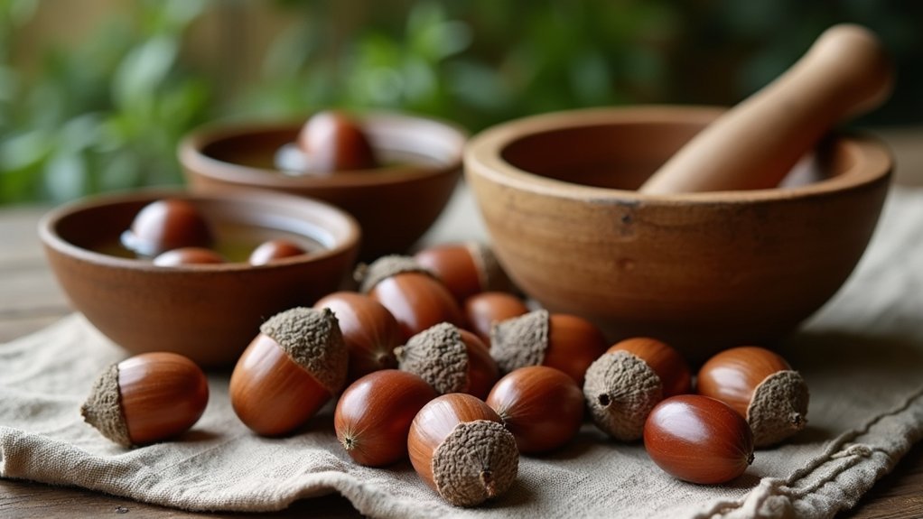leaching tannins from acorns