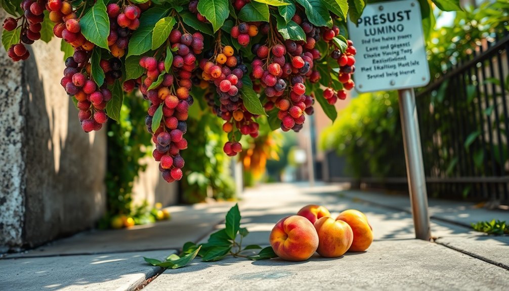 pedestrian sidewalk fruit regulations