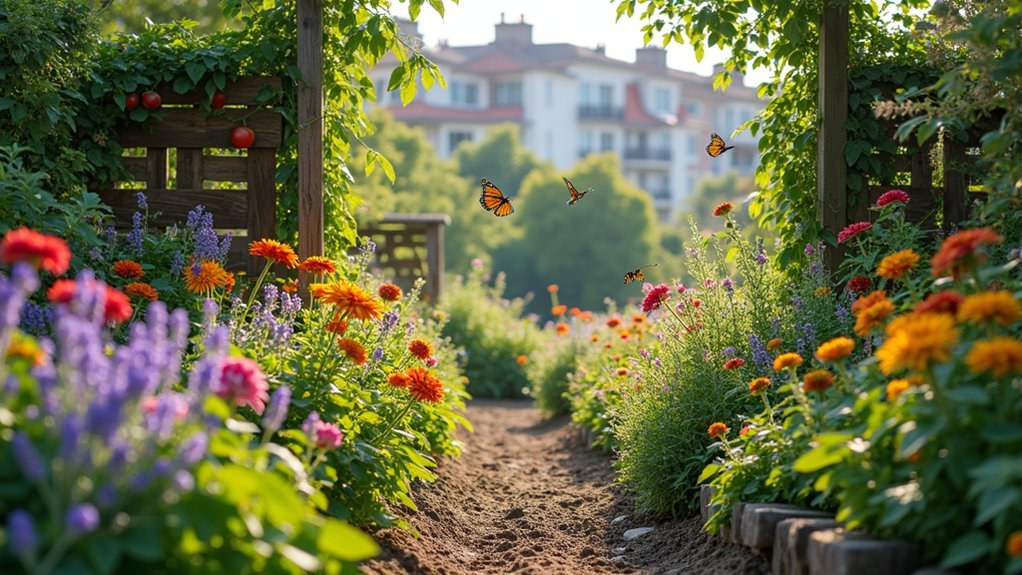 pollinator friendly urban gardens