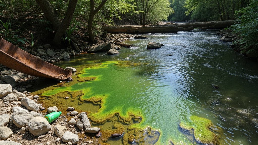 polluted stream water indicators
