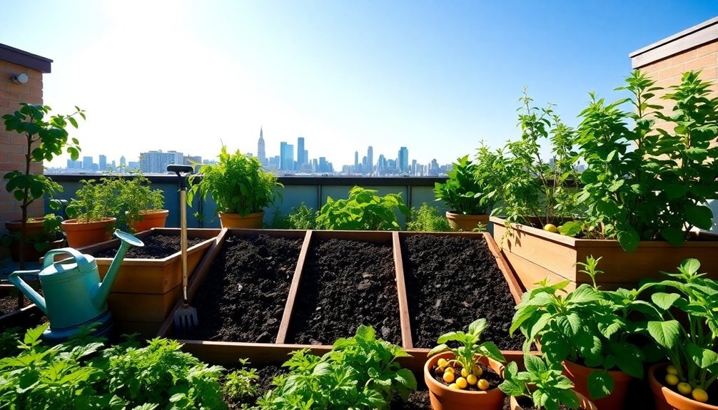 rooftop composting system setup