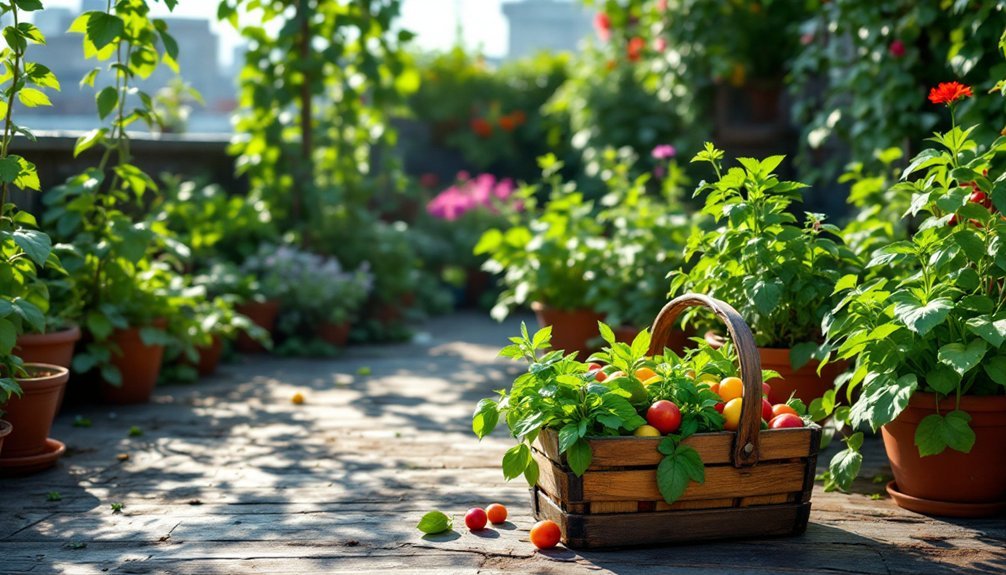 rooftop edible plant foraging
