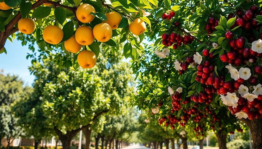 seasonal fruit bearing trees