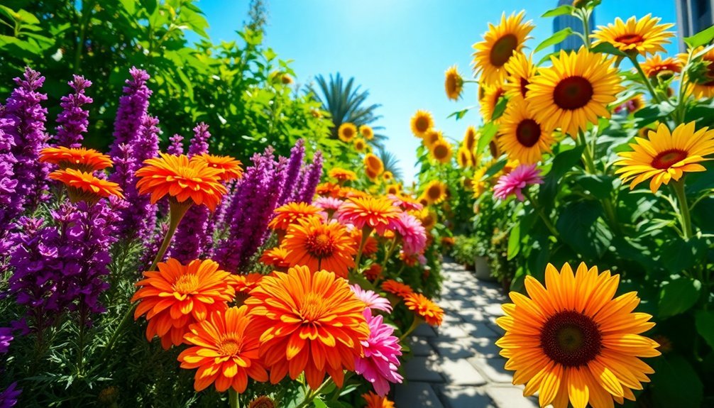 summer flowers in cities