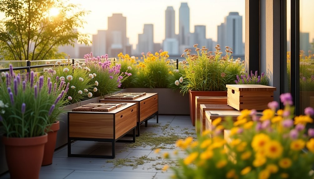urban bee friendly plants selection