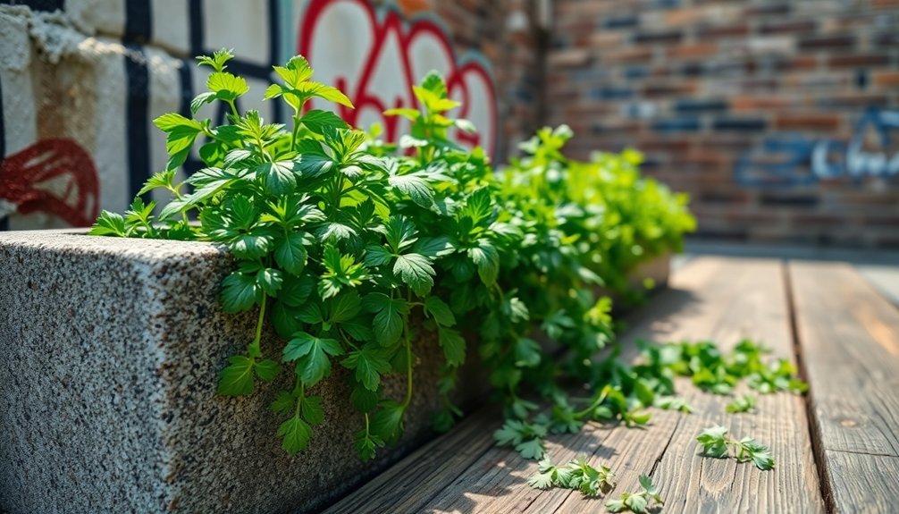 urban foraging for herbs