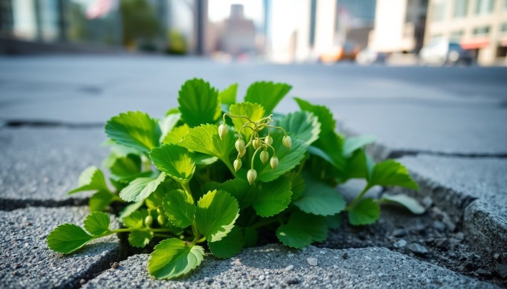 urban quinoa like weed harvesting
