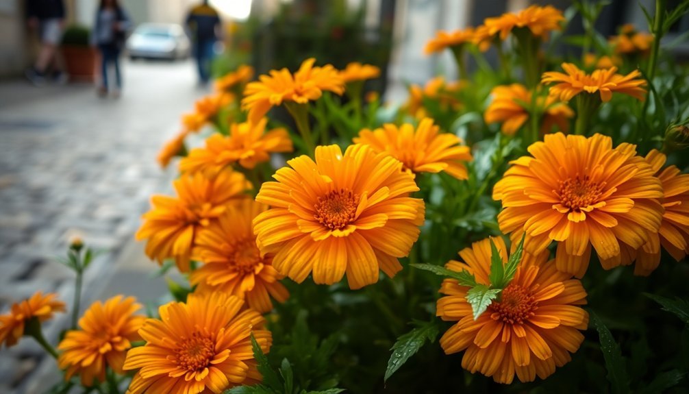 vibrant medicinal flowers blooming