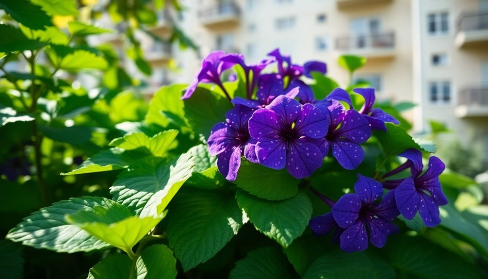 violets enhance salad presentation