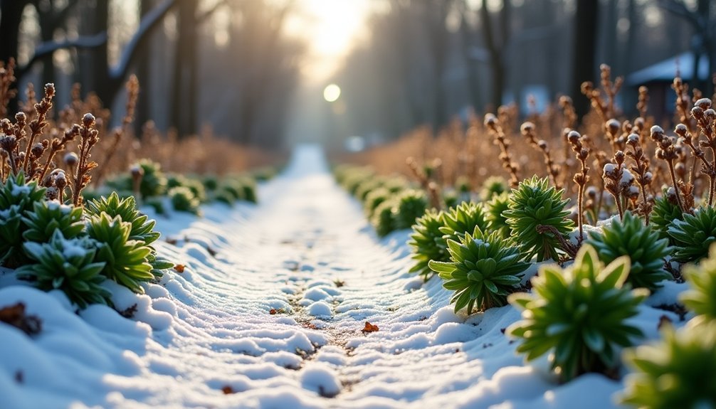 winter roadside edible foraging